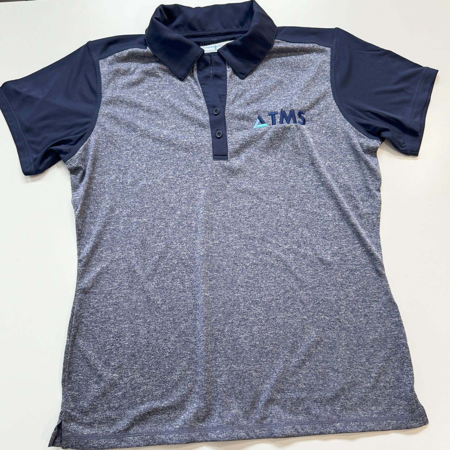 Navy sleeve golf polo shirt